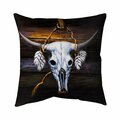 Fondo 20 x 20 in. Hanged Bull Skull-Double Sided Print Indoor Pillow FO2795895